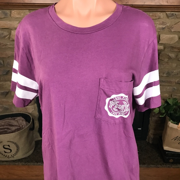 VS Pink Varsity T-Shirt Size Small - Picture 4 of 5